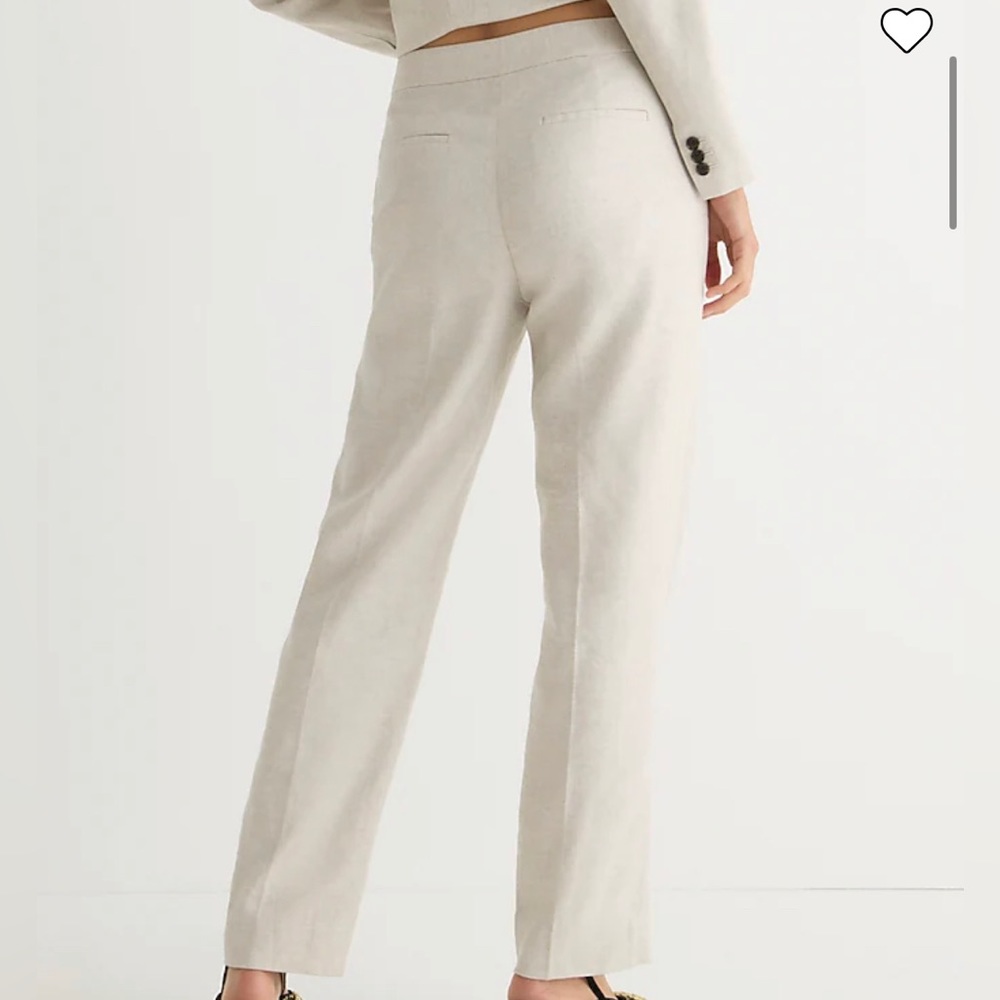 NWT J.Crew Kate High-Rise Linen-Blend Pants